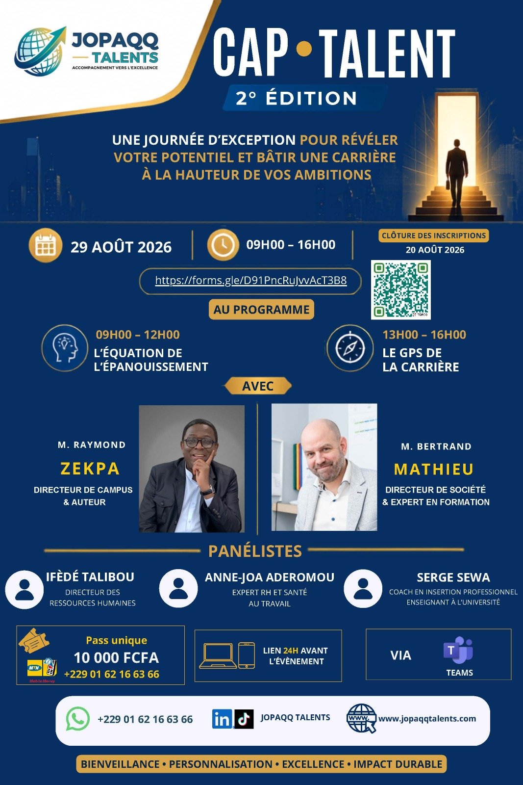 Salon JOPAQQ Talents – Grand rendez-vous orientation et carrière Cotonou